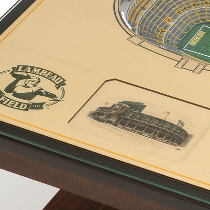 Green Bay Packers 25 Layer Stadium View Lighted End Table