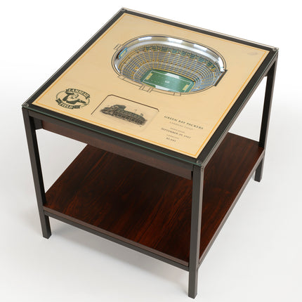 Green Bay Packers 25 Layer Stadium View Lighted End Table