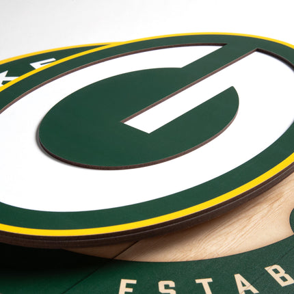 Green Bay Packers 3DX Circle Backer Wall Art