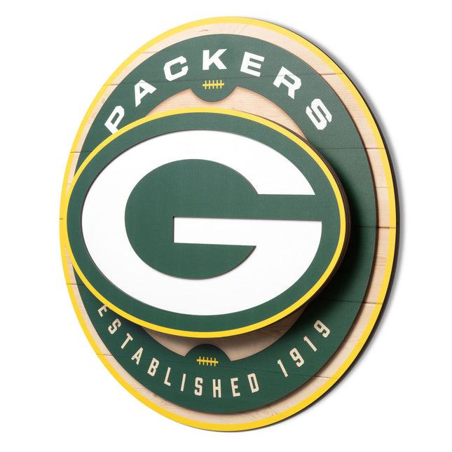 Green Bay Packers 3DX Circle Backer Wall Art