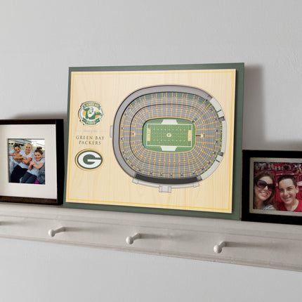 Green Bay Packers 5-Layer 3D StadiumView Wall Art