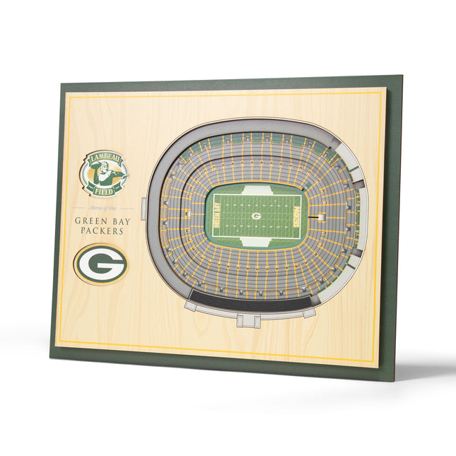 Green Bay Packers 5-Layer 3D StadiumView Wall Art