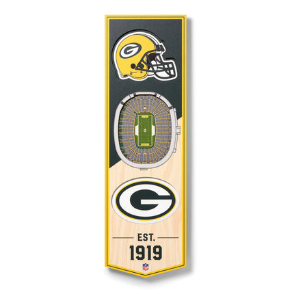 Green Bay Packers 3D Stadium 6x19 Banners