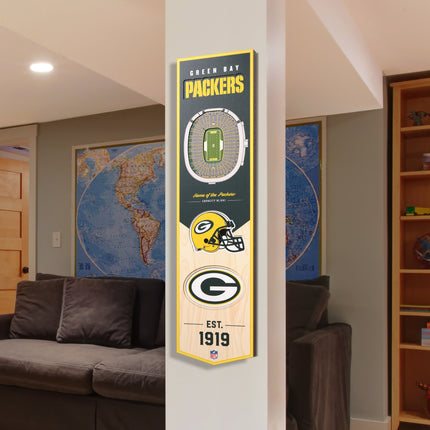 Green Bay Packers 8x32 3D Stadium Banner