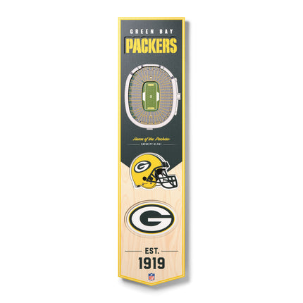 Green Bay Packers 8x32 3D Stadium Banner