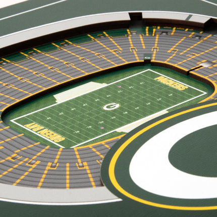 Green Bay Packers 3D StadiumView Wall Art 12x12