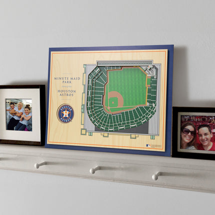 Houston Astros 5-Layer 3D StadiumView Wall Art