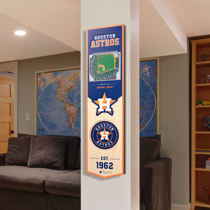 Houston Astros 8x32 3D Stadium Banner