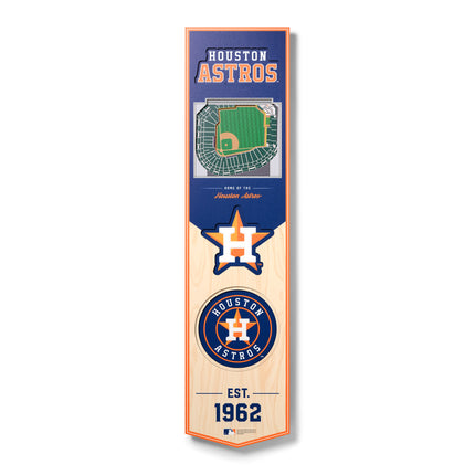 Houston Astros 8x32 3D Stadium Banner