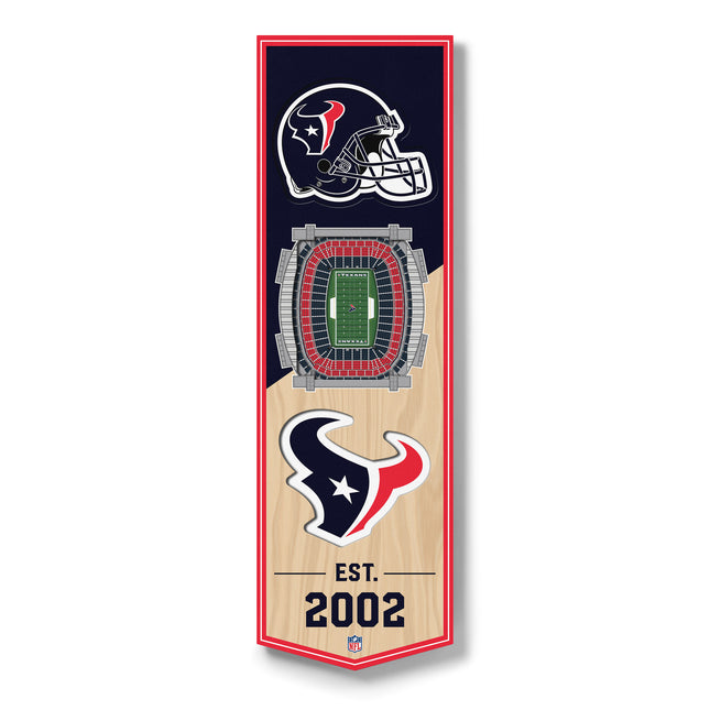 Houston Texans 3D Stadium 6x19 Banners