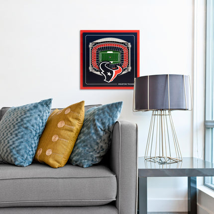 Houston Texans 3D StadiumView Wall Art 12x12