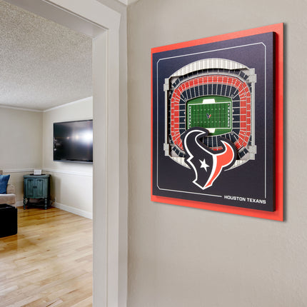 Houston Texans 3D StadiumView Wall Art 12x12