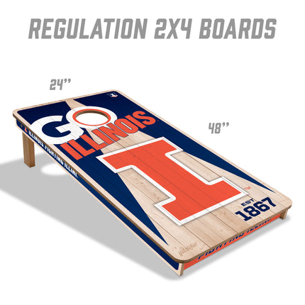 Illinois Fighting Illini 2x4 Cornhole Boards