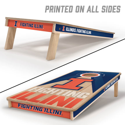 Illinois Fighting Illini 2x4 Slogan Series Cornhole Boards