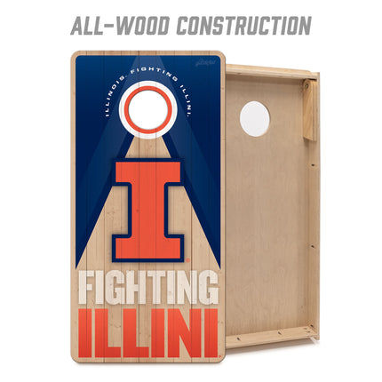 Illinois Fighting Illini 2x4 Slogan Series Cornhole Boards