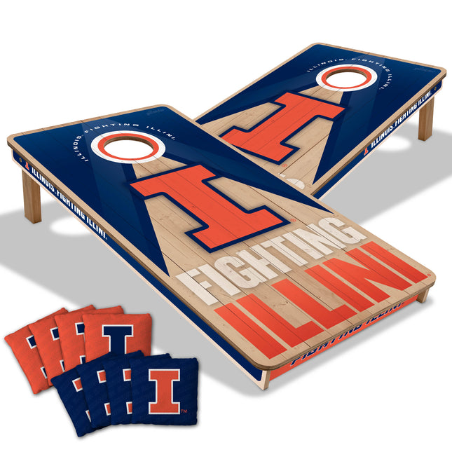 Illinois Fighting Illini 2x4 Slogan Series Cornhole Boards