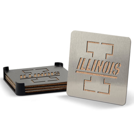 Illinois Fighting Illini (4) Boaster Drink Coasters