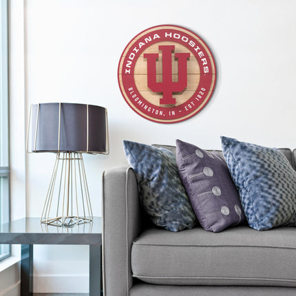 Indiana Hoosiers 3DX Circle Backer Wall Art