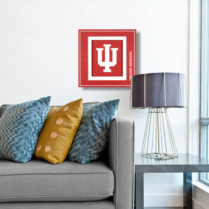 Indiana Hoosiers 3D Logo Series Wall Art - 12x12