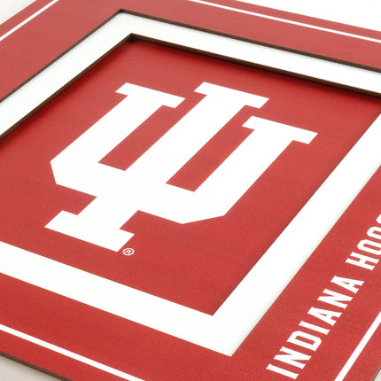 Indiana Hoosiers 3D Logo Series Wall Art - 12x12