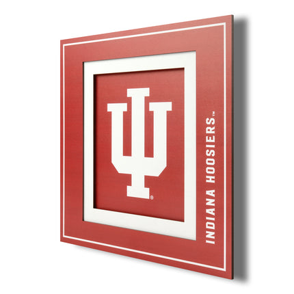 Indiana Hoosiers 3D Logo Series Wall Art - 12x12