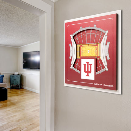 Indiana Hoosiers 3D StadiumView Wall Art 12x12