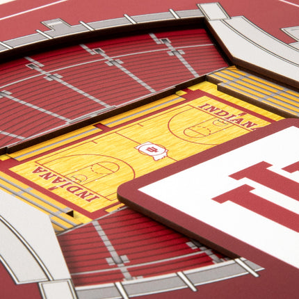 Indiana Hoosiers 3D StadiumView Wall Art 12x12