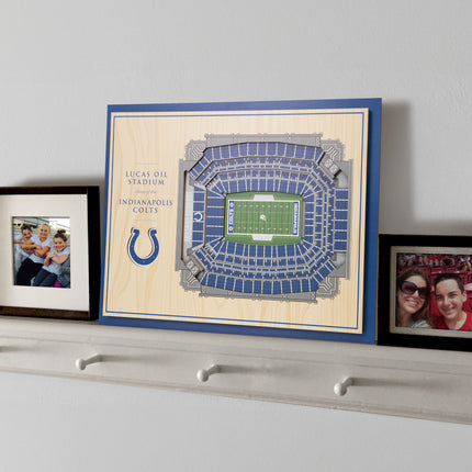Indianapolis Colts 5-Layer 3D StadiumView Wall Art