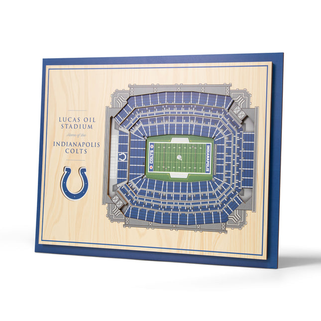 Indianapolis Colts 5-Layer 3D StadiumView Wall Art