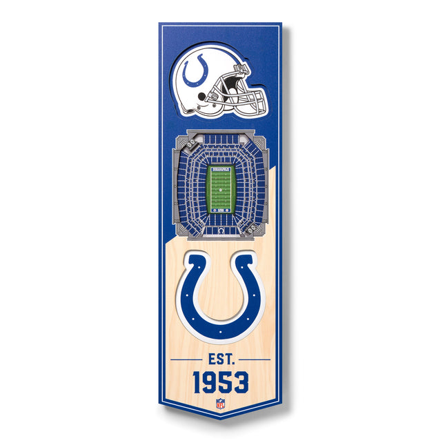Indianapolis Colts 3D Stadium 6x19 Banners