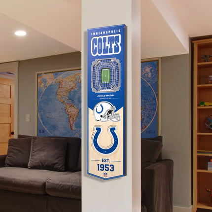 Indianapolis Colts 8x32 3D Stadium Banner