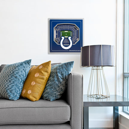 Indianapolis Colts 3D StadiumView Wall Art 12x12