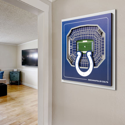 Indianapolis Colts 3D StadiumView Wall Art 12x12
