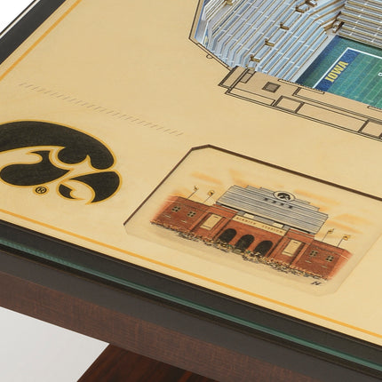 Iowa Hawkeyes 25-Layer StadiumView End Table