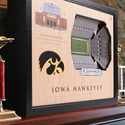 Iowa  Hawkeyes 25-Layer StadiumViews 3D Wall Art
