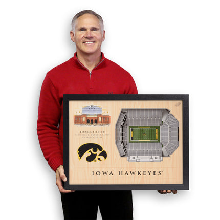 Iowa  Hawkeyes 25-Layer StadiumViews 3D Wall Art