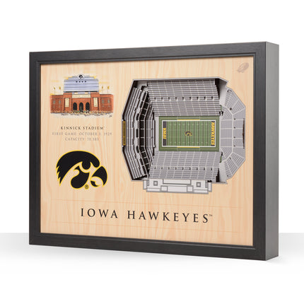Iowa  Hawkeyes 25-Layer StadiumViews 3D Wall Art