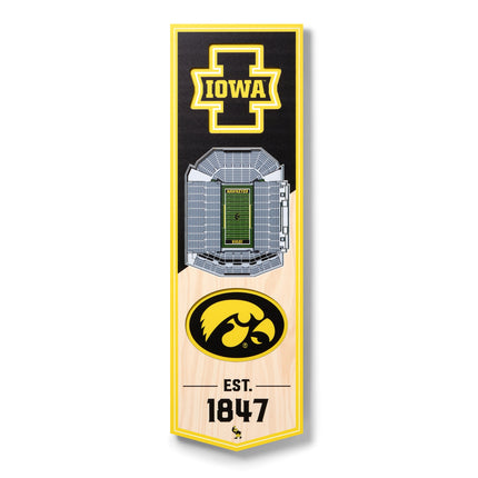 Iowa Hawkeyes 3D Stadium 6x19 Banners