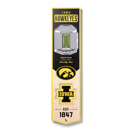 Iowa Hawkeyes 8x32 3D Stadium Banner