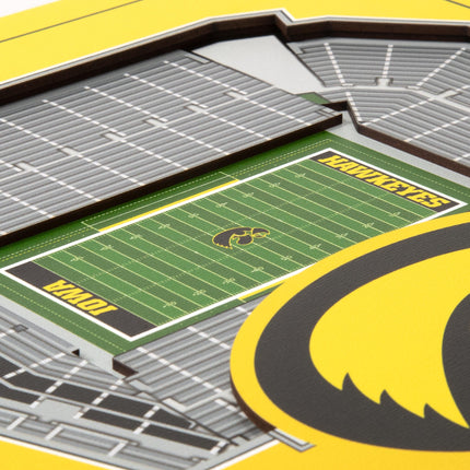 Iowa Hawkeyes 3D StadiumView Wall Art 12x12