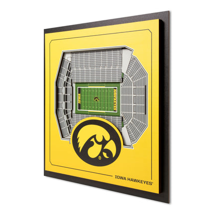 Iowa Hawkeyes 3D StadiumView Wall Art 12x12