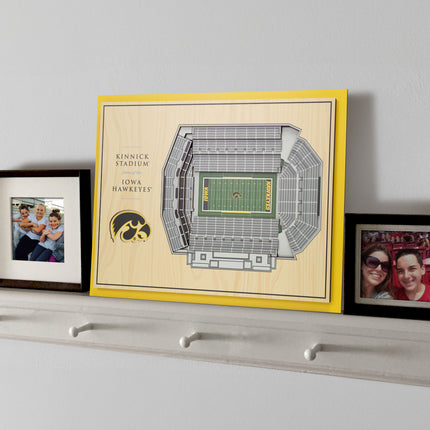 Iowa Hawkeyes 5-Layer 3D StadiumView Wall Art