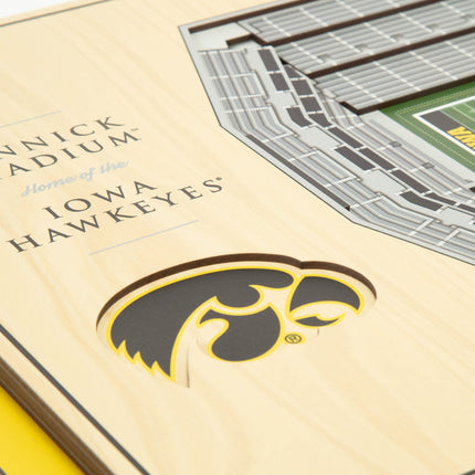 Iowa Hawkeyes 5-Layer 3D StadiumView Wall Art
