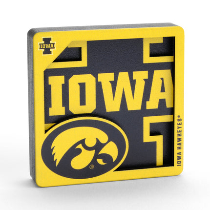 Iowa Hawkeyes 3D Logo Series Magnet