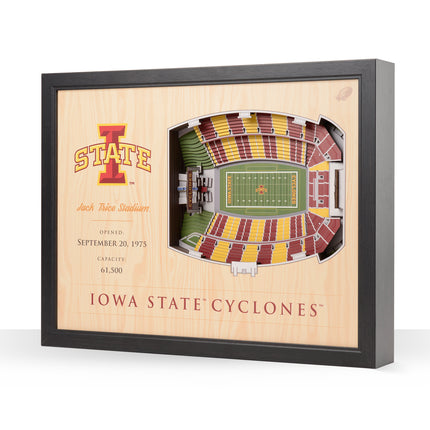 Iowa State  Cyclones 25-Layer StadiumViews 3D Wall Art