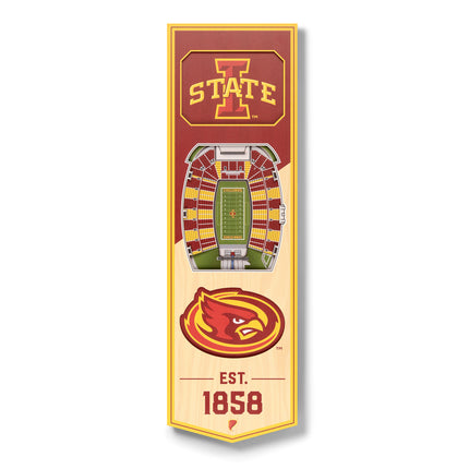 Iowa State Cyclones 3D Stadium 6x19 Banners