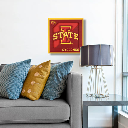 Iowa State Cyclones 3D Logo Series Wall Art - 12x12