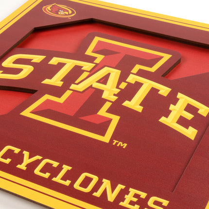 Iowa State Cyclones 3D Logo Series Wall Art - 12x12