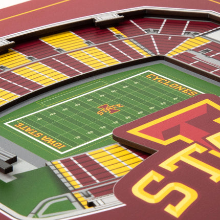 Iowa State Cyclones 3D StadiumView Wall Art 12x12