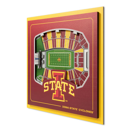 Iowa State Cyclones 3D StadiumView Wall Art 12x12